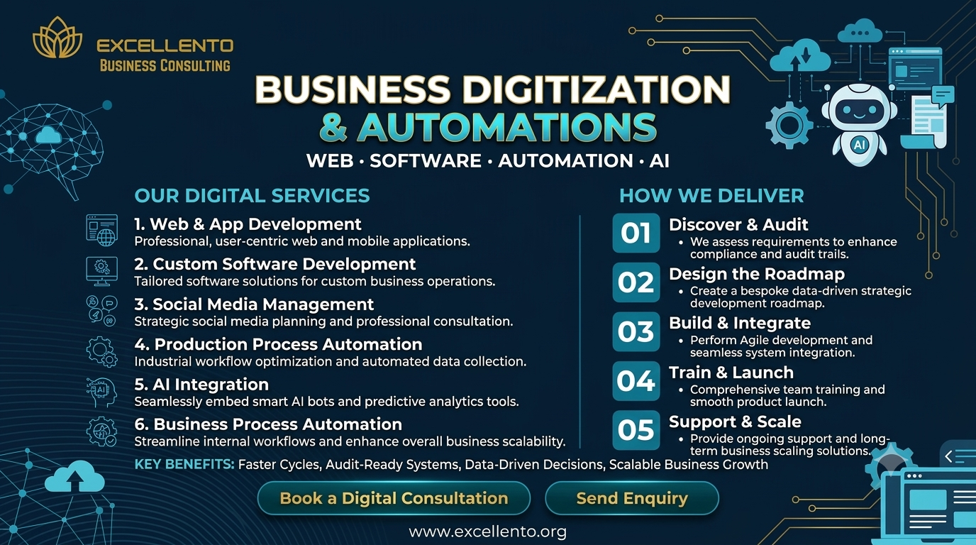 Business Automation — EXCELLENTO delivers end-to-end digitization and automation for businesses across Bangladesh